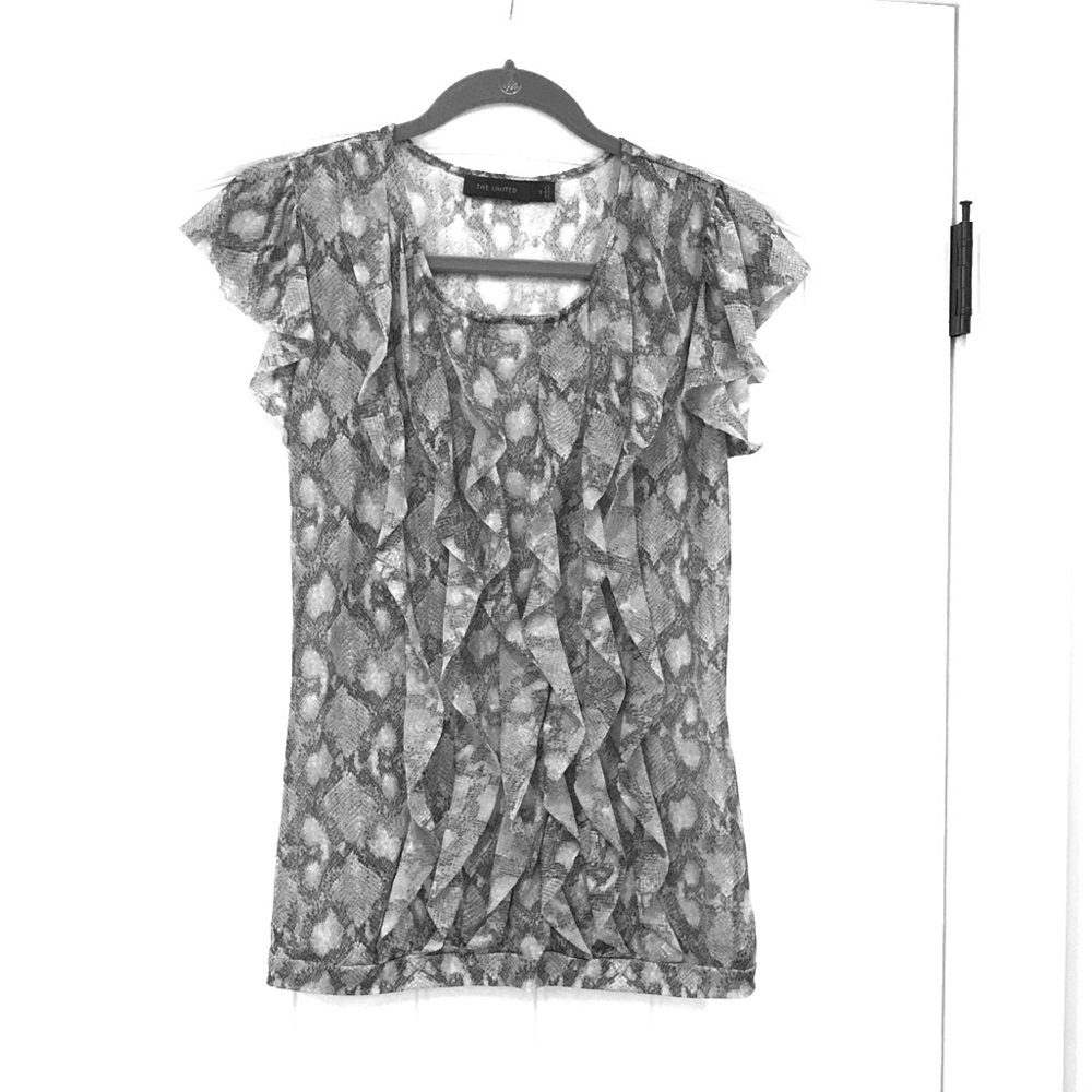 Sheer ruffled top